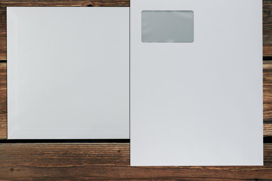 Versandtaschen mit Fenster C4 229x324 mm Haftklebend Weiß 120 g/qm